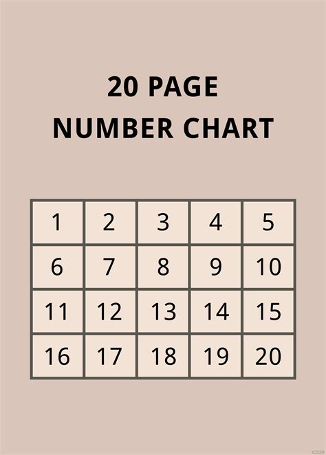 1 1000 Number Chart Illustrator Word Psd Pdf