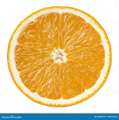 Orange Half Cut Isolated On White Background Stock Photo Image Of