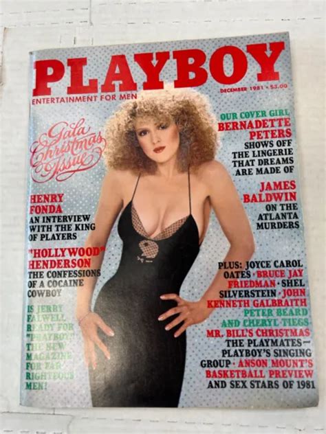 PLAYBOY MAGAZINE DECEMBER 1981 Bernadette Peters Playmate Patricia F