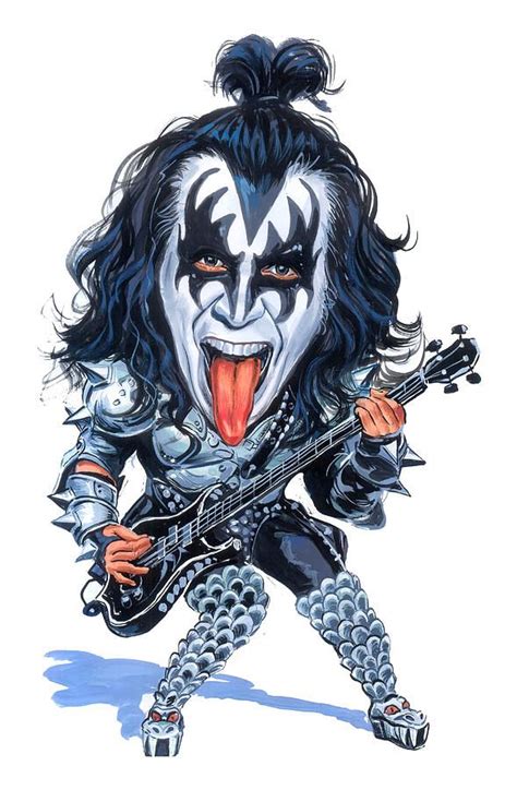 Gene Simmons By Art Caricature Kiss Band Gene Simmons Kiss
