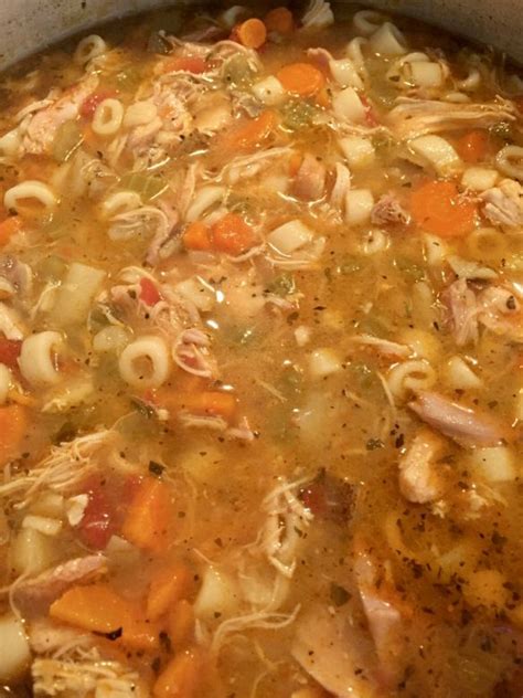 Put the whole chicken, onion, celery, carrots, bell peppers, potatoes, tomatoes and their juices in a large soup pot and add 2. Pin on Soups