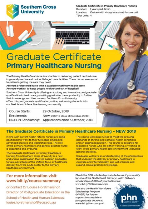 Doctor of nursing practice and nurse educator certificate. Five Scholarships Now Available for New Graduate Certificate in Primary Care Nursing - NCPHN