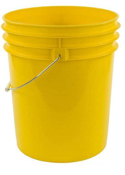 5 Gallon Poly Pail Open Head Un Rated For Solids Yellow