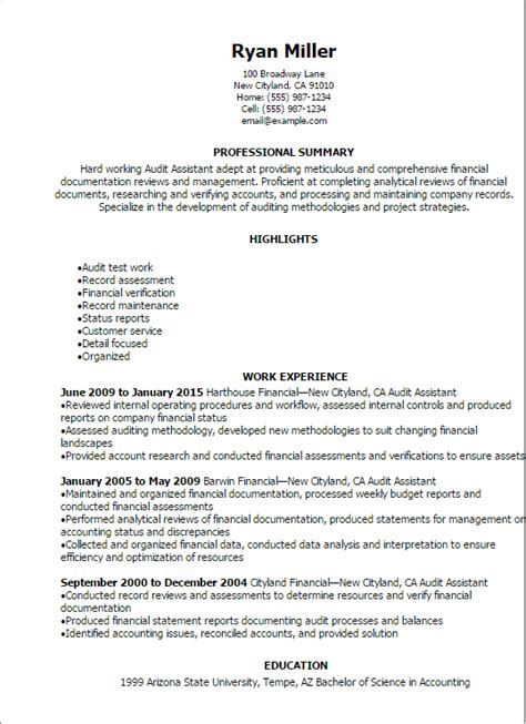Employers are far more likely to remember a candidate who seems like a. Resume Templates: Audit Assistant Resume | Resume template professional, Resume examples, Resume ...