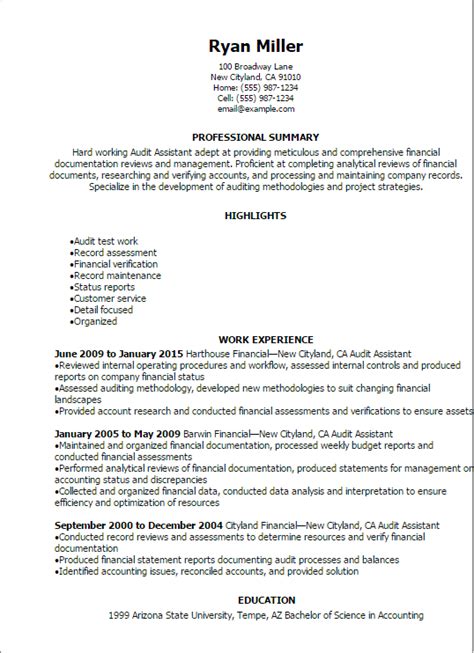 Analytical and proven professional with extensive auditing experience with notable success in significantly improving internal abc enterprises, bellingham, wa, 20xx to 20xx audit associate ii: Resume Templates: Audit Assistant Resume | Resume template professional, Resume examples, Resume ...