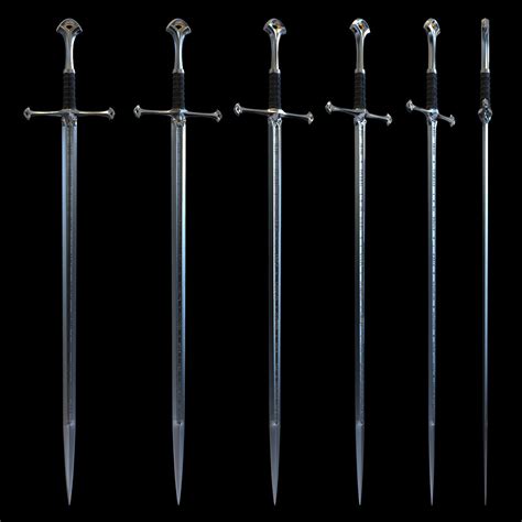 Aragorn Sword Anduril Lord Of The Rings 3d Model 3d Printable Cgtrader