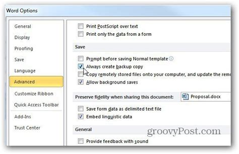 We did not find results for: Make MS Word Create Automatic Backups