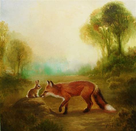 Isabella And The Fox Painting Illustration Fox Art Art