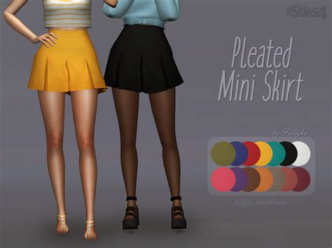 Pleated Mini Skirt Sims 4 Clothing Mini Skirts Sims 4