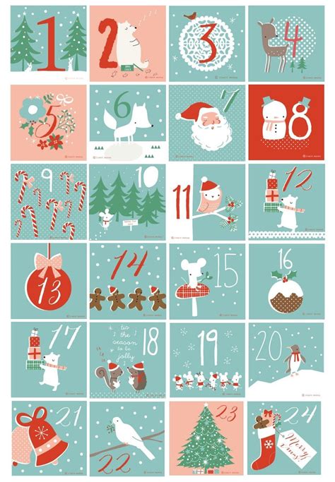 Free Printable Advent Calendar Numbers Visual School Calendars Planner