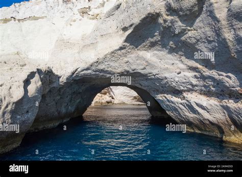 The Cave Of Sykia Milos Island Cyclades Greece Stock Photo Alamy