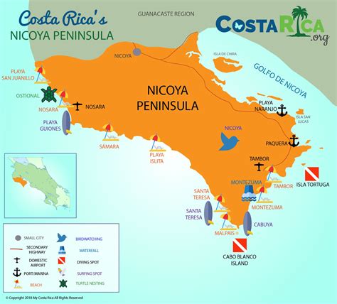 Karte Mit Costa Rica