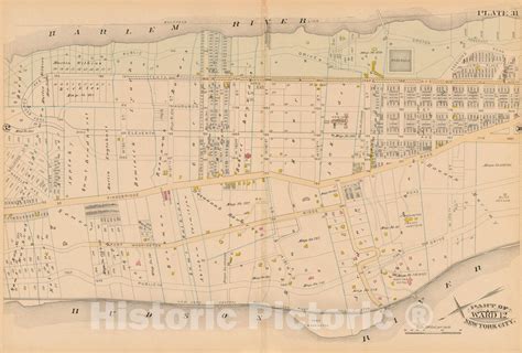 Historic Map Manhattan And New York City 1885 Plate 031 Robinsons