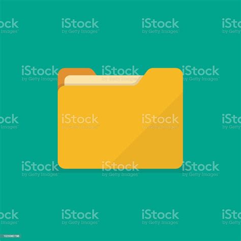Folder Icon In Flat Style Stock Illustration Download Image Now