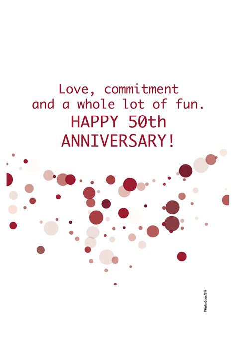 Digital 50th Wedding Anniversary Card Wishes Pantone Colors