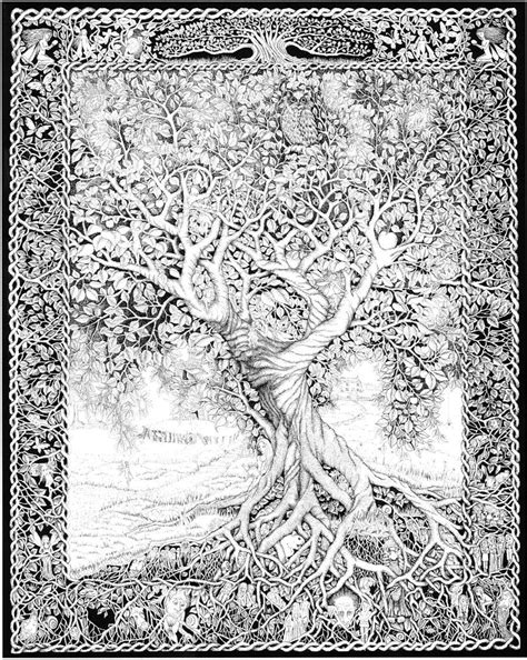 Tree Of Life By Ellfi On Deviantart Adult Coloring Pages Adult