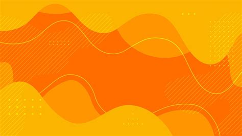 Abstract Flat Dynamic Orange And Yellow Fluid Shapes Background 1406020