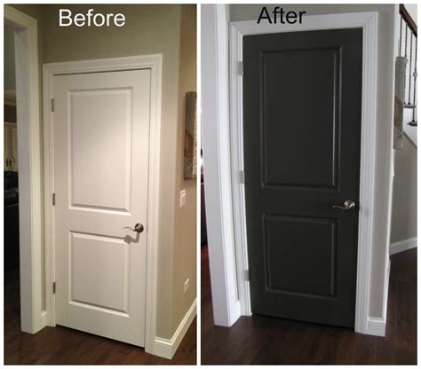I've been obsessed with black interior doors for years now. dark doors with white trim | Double Glass Double Main ...