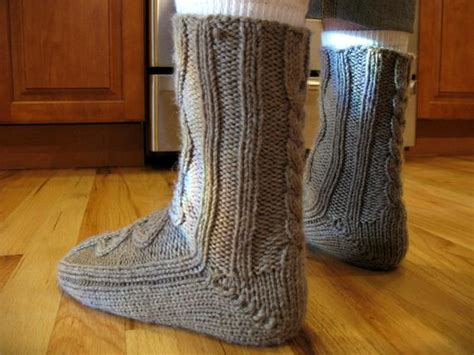 Mens Knitted Slipper Pattern Mikes Nature