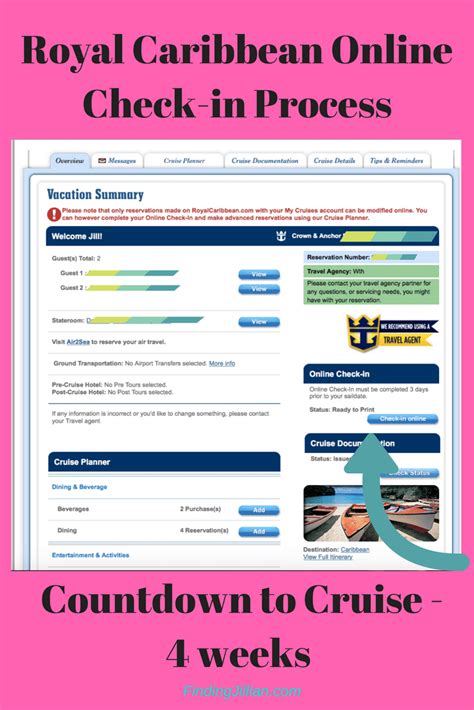 Royal Caribbean Cruise Online Check-in Process - FindingJillian Blog