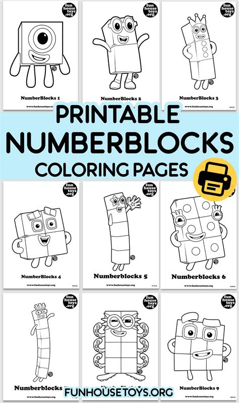 Numberblocks Coloring Pages For Kids Fun Printables For Kids Math