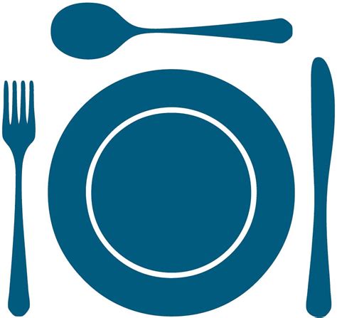 Image panneaux de signalisation > assiette et couvert. Sticker Cuisine - Fourchette Cuillere Couteau Assiette ...