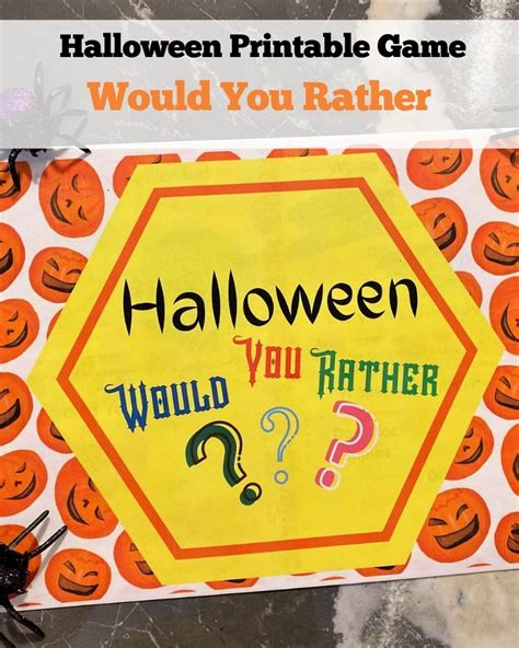 Halloween Printable Game Would You Rather