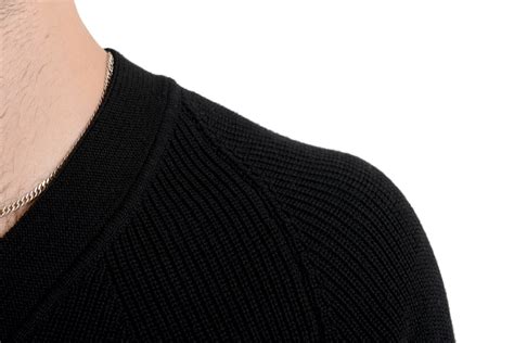 Versace Collection Mens 100 Wool Black V Neck Sweater