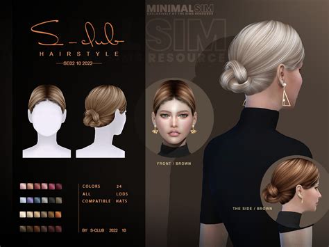 The Sims Resource Minimalsim Elegante Updo Hairstyle Se02 2022