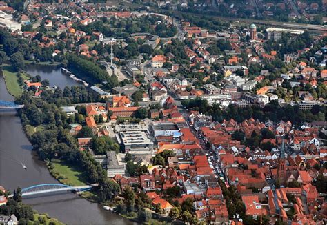 Vielleicht ist der kauf einer eigentumswohnung in nienburg (weser) eine. Nienburg von oben Foto & Bild | deutschland, europe ...