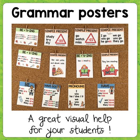 Grammar Posters Set 1 Chez Chris Resources Resources For Esl Teachers