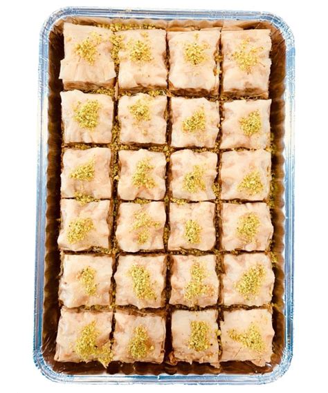 Square Pistachio Baklava Medium Tray Farhat Sweets