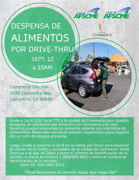 Join us for the vanc food distribution. Drive-Thru Food Distribution | AFSCME District Council 36