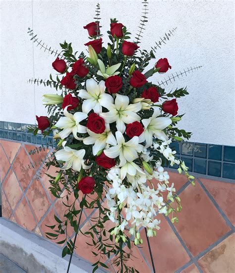 Lily And Rose Tribute Spray By Teleflora In Highland Ca Hiltons Flowers