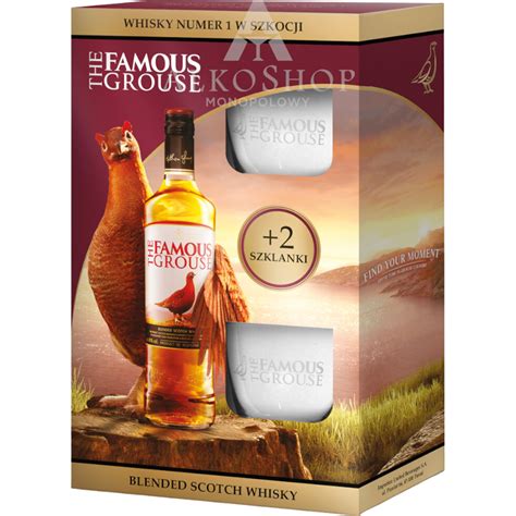 Whisky The Famous Grouse 0 7l 2 Szklanki 40 Sklep AlkoShop Pl