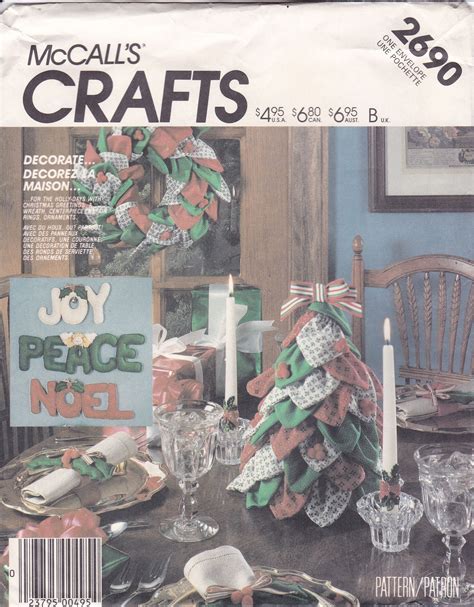Craft Sewing Pattern For Retro 80s Christmas Holiday Etsy Fabric