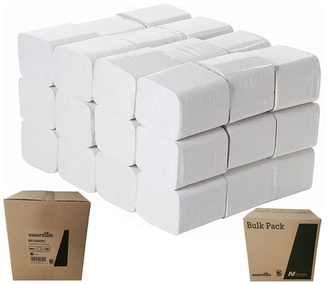 Bulk Pack Toilet Tissue 2 Ply Flats 36 X 250 Sheet 9000 Sheets 10