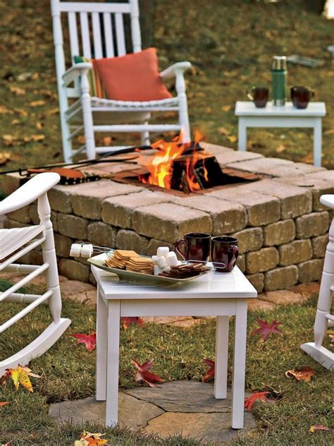 The best way to have a fire pit in a brick patio is to dig out the patio bricks underneath the pit. Build Dig Sunken Fire Pit | Fire Pit Design Ideas