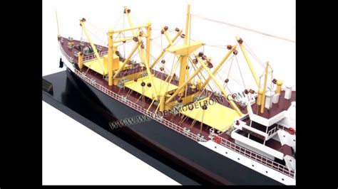 Depending on engine type, the vessels carried between 8,700 and 9,800 deadweight tons. SS AMERICAN SCOUT C2 WATERLINE MODEL - YouTube