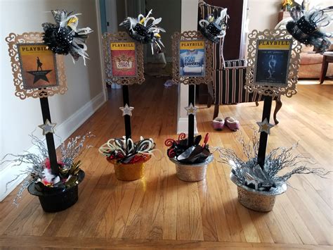 Broadway Themed Centerpieces For Sweet Sixteen Party Broadway Theme