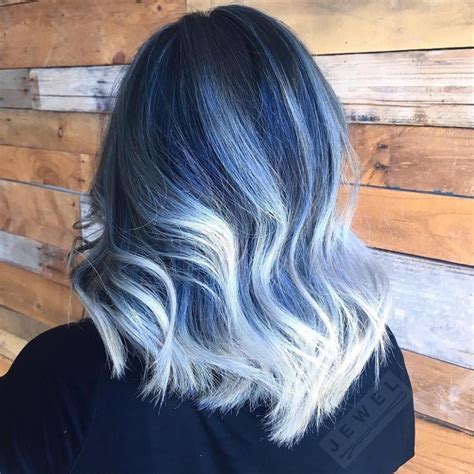 Gimme The Blues Bold Blue Highlight Hairstyles Pastel Blue Hair