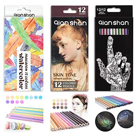 Buy Qianshan36 Count Professional Artist Colored Pencils Set With 12