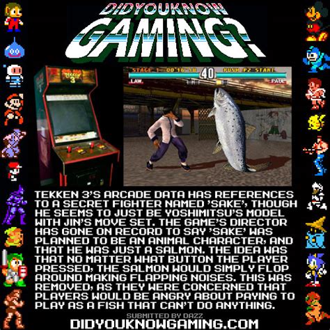 The tekken 3 characters tier list below is created by community voting and is the cumulative average rankings from 17 submitted tier lists. Did You Know Gaming's Tekken 3 character Sake