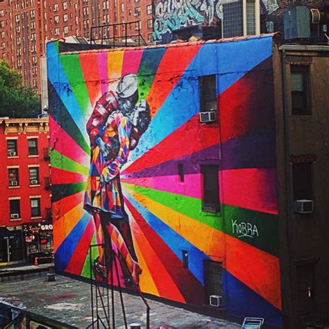 the kiss nyc street art street art graffiti best street art