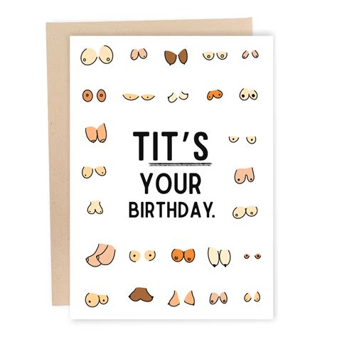 funny boob birthday card tit s your birthday card sleazy greetings