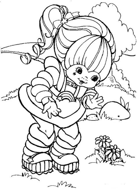 80 s rainbow brite coloring pages. Rainbow Brite Founf A Beautiful Flower Coloring Page ...