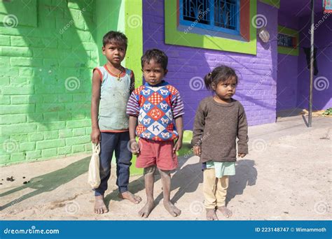 Poor Kids In A Slum Area In India Editorial Photography Image Of