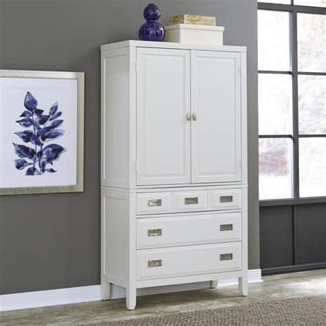 Home Styles Newport White Armoire 5515 45 The Home Depot