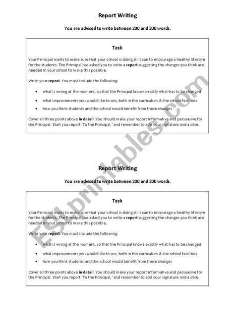 Read free muet tips & essential muet guide. Report Writing Exam Question & Model Answer - ESL ...