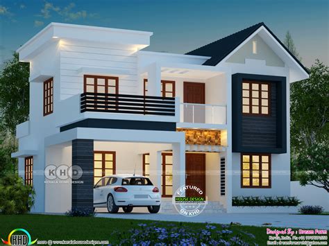 4 Bhk 1763 Square Feet Modern House Plan Kerala Home Design And Floor